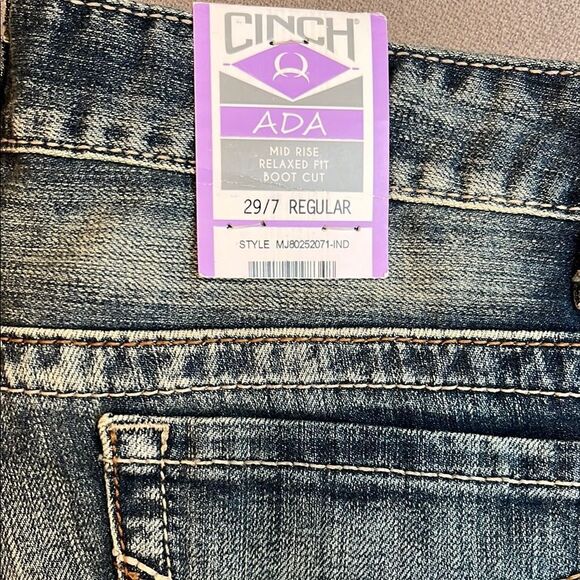 New Cinch Blue bootcut Leg Jeans Classic Style - Picture 4 of 8